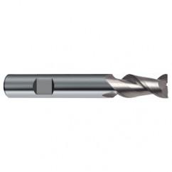 12mm Dia. - 83mm OAL - 45° Helix Bright Carbide End Mill - 2 FL - Eagle Tool & Supply