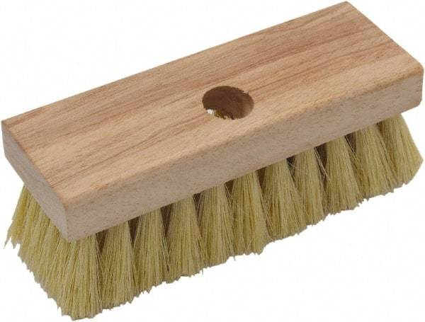 O-Cedar - Tampico Surface Preparation Roof Brush - 2" Bristle Length, 7" Wide, Wood Handle - Eagle Tool & Supply