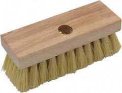 O-Cedar - Tampico Surface Preparation Roof Brush - 2" Bristle Length, 7" Wide, Wood Handle - Eagle Tool & Supply