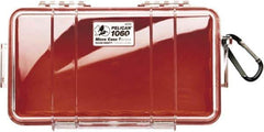 Pelican Products, Inc. - 5-9/16" Wide x 2-5/8" High, Clamshell Hard Case - Clear/Red, Polycarbonate - Eagle Tool & Supply