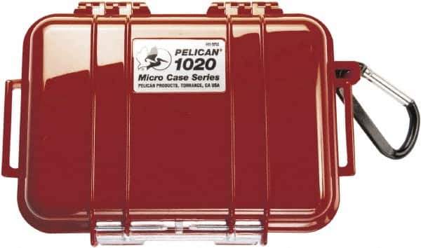 Pelican Products, Inc. - 4-3/4" Wide x 2-1/8" High, Clamshell Hard Case - Red, Polycarbonate - Eagle Tool & Supply