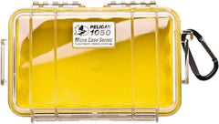 Pelican Products, Inc. - 5-1/16" Wide x 3-1/8" High, Clamshell Hard Case - Clear/Yellow, Polycarbonate - Eagle Tool & Supply