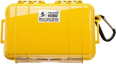 Pelican Products, Inc. - 5-1/16" Wide x 3-1/8" High, Clamshell Hard Case - Yellow, Polycarbonate - Eagle Tool & Supply