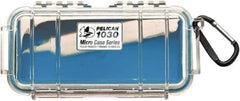 Pelican Products, Inc. - 3-7/8" Wide x 2-7/16" High, Clamshell Hard Case - Clear/Blue, Polycarbonate - Eagle Tool & Supply