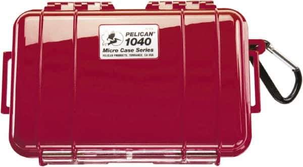 Pelican Products, Inc. - 5-1/16" Wide x 2-1/8" High, Clamshell Hard Case - Red, Polycarbonate - Eagle Tool & Supply