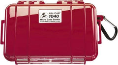Pelican Products, Inc. - 5-1/16" Wide x 2-1/8" High, Clamshell Hard Case - Red, Polycarbonate - Eagle Tool & Supply