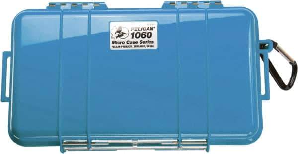 Pelican Products, Inc. - 5-9/16" Wide x 2-5/8" High, Clamshell Hard Case - Blue, Polycarbonate - Eagle Tool & Supply