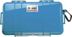 Pelican Products, Inc. - 5-9/16" Wide x 2-5/8" High, Clamshell Hard Case - Blue, Polycarbonate - Eagle Tool & Supply