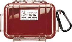 Pelican Products, Inc. - 4-1/16" Wide x 2-1/8" High, Clamshell Hard Case - Clear/Red, Polycarbonate - Eagle Tool & Supply