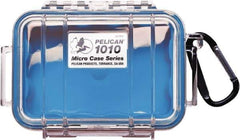 Pelican Products, Inc. - 4-1/16" Wide x 2-1/8" High, Clamshell Hard Case - Clear/Blue, Polycarbonate - Eagle Tool & Supply