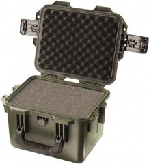 Pelican Products, Inc. - 9-51/64" Wide x 7-45/64" High, Clamshell Hard Case - Olive, HPX High Performance Resin - Eagle Tool & Supply