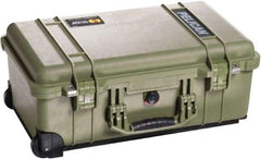 Pelican Products, Inc. - 13-13/16" Wide x 9" High, Clamshell Hard Case - Olive, Plastic - Eagle Tool & Supply