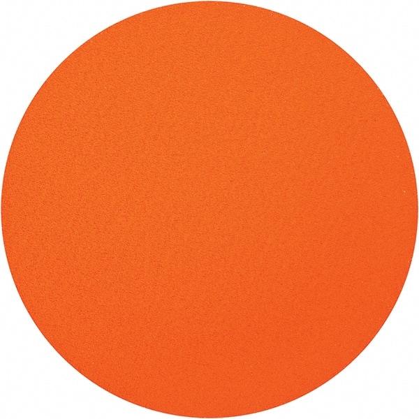 Norton - 20" Diam, 120 Grit Ceramic Adhesive PSA Disc - Medium Grade, Orange, Y Weighted Backing, Flexible - Eagle Tool & Supply