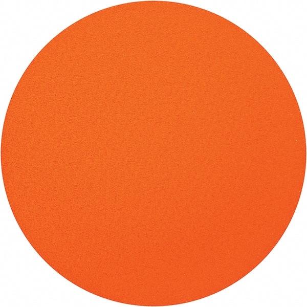Norton - 20" Diam, 60 Grit Ceramic Adhesive PSA Disc - Coarse Grade, Orange, Y Weighted Backing, Flexible - Eagle Tool & Supply