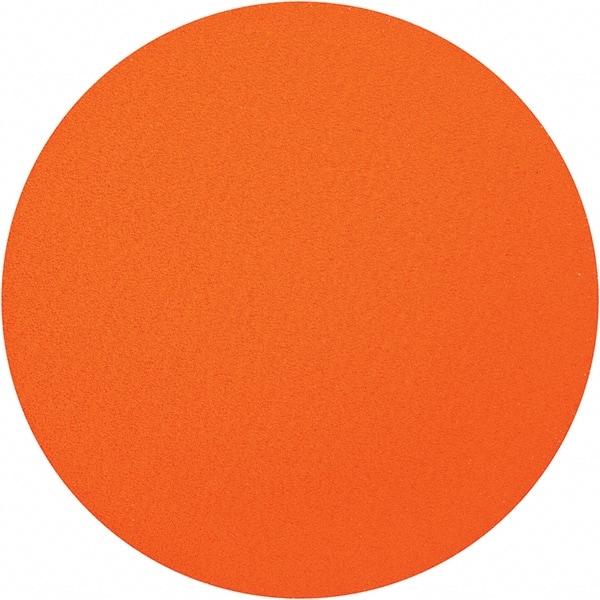 Norton - 20" Diam, 80 Grit Ceramic Adhesive PSA Disc - Coarse Grade, Orange, Y Weighted Backing, Flexible - Eagle Tool & Supply
