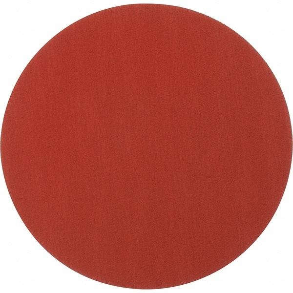 Norton - 12" Diam, 60 Grit Ceramic Adhesive PSA Disc - Coarse Grade, Orange, Y Weighted Backing, Flexible - Eagle Tool & Supply