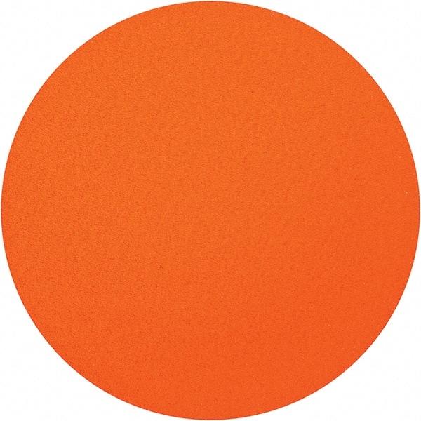 Norton - 12" Diam, 50 Grit Ceramic Adhesive PSA Disc - Coarse Grade, Orange, Y Weighted Backing, Flexible - Eagle Tool & Supply