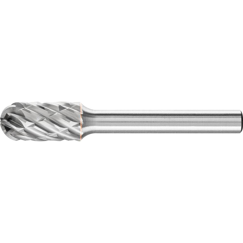 PFERD - SC-3, 3/8" Cut Diam, 1/4" Shank Diam, Carbide End Cut Cylinder with Radius End Burr - Exact Industrial Supply