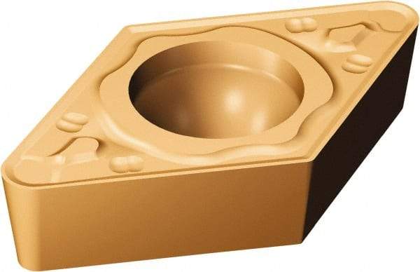 Sandvik Coromant - DCMT32.53 MR Grade 2035 Carbide Turning Insert - TiAlN/TiN Finish, 55° Diamond, 3/8" Inscr Circle, 5/32" Thick, 3/64" Corner Radius - Eagle Tool & Supply