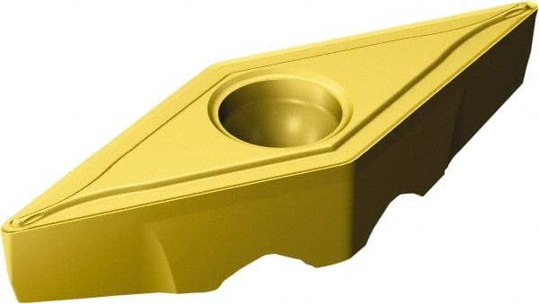 Sandvik Coromant - TRVB1308 F Grade 2025 Carbide Turning Insert - TiCN/Al2O3/TiN Finish, 35° Triangle, 13mm Inscr Circle, 4.53mm Thick, 1/32" Corner Radius - Eagle Tool & Supply