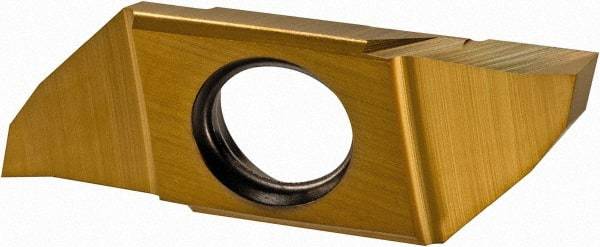 Iscar - SCIR22250 P IC1008 Grade, 0.0984" Cutting Width, Carbide Cutoff Insert - Neutral Lead Angle, 0.002" Cnr Rad, TiAlN/TiN Coated, Single End - Eagle Tool & Supply
