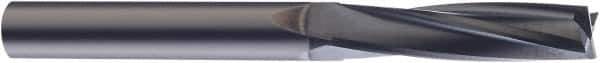 SGS - 3/4", 1-3/8" LOC, 3/4" Shank Diam, 4" OAL, 4 Flute, Solid Carbide Square End Mill - Single End, Uncoated, Spiral Flute, Variable° Helix, Centercutting, Right Hand Cut, Right Hand Flute, Series 27 - Eagle Tool & Supply