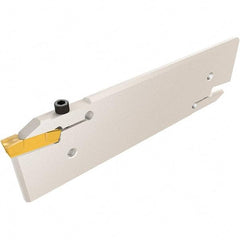 Iscar - GHA, External, Right Hand, 25mm Max Depth of Cut, Indexable Grooving Tool Holder - 32mm Shank Height, 32mm Shank Width, 144.5mm OAL - Eagle Tool & Supply
