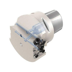 Iscar - MAH, External, Right Hand, Indexable Grooving Tool Holder - 25mm Shank Height, 25mm Shank Width, 130mm OAL, Through Coolant - Eagle Tool & Supply