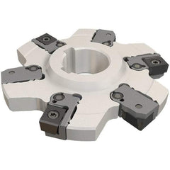 Iscar - Arbor Hole Connection, 0.315" Cutting Width, 1.2598" Depth of Cut, 125mm Cutter Diam, 1.5748" Hole Diam, 8 Tooth Indexable Slotting Cutter - SDN-CALN12 Toolholder, LNET 12-TN, LNET 12-TN-MM, LNET 12..-30X1-N Insert - Eagle Tool & Supply