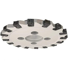 Iscar - Shell Mount B Connection, 0.5512" Cutting Width, 1-1/16" Depth of Cut, 100mm Cutter Diam, 1-1/16" Hole Diam, 6 Tooth Indexable Slotting Cutter - FDN-CALN11 Toolholder, LNHT 1106 PN-N HT, LNHT 1106 PN-R HT Insert - Eagle Tool & Supply
