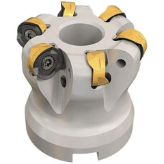 Iscar - 63mm Cut Diam, 6mm Max Depth, 22mm Arbor Hole, 7 Inserts, H606 RXCU 1206-AX.. Insert Style, Indexable Copy Face Mill - H606 FR-12 Cutter Style, 50mm High, Through Coolant, Series Helido - Eagle Tool & Supply