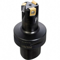 Iscar - 3 Inserts, 50mm Cut Diam, 22mm Arbor Diam, 10mm Max Depth of Cut, Indexable Square-Shoulder Face Mill - 0° Lead Angle, 57mm High, HSM90S APCR 1405.. Insert Compatibility, Through Coolant, Series Helialu - Eagle Tool & Supply