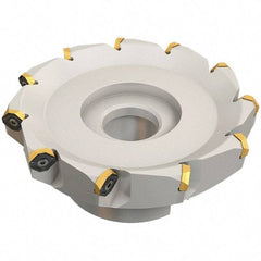 Iscar - 72.4mm Cut Diam, 22mm Arbor Hole, 4.6mm Max Depth of Cut, 50° Indexable Chamfer & Angle Face Mill - 5 Inserts, IQ845 SYHU 07.. Insert, Right Hand Cut, Through Coolant, Series DoveIQMill - Eagle Tool & Supply
