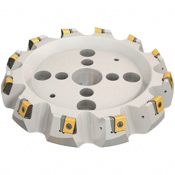 Iscar - 183.2mm Cut Diam, 40mm Arbor Hole, 19mm Max Depth of Cut, 65° Indexable Chamfer & Angle Face Mill - 7 Inserts, T465 LN.T 2212ZN.. Insert, Right Hand Cut, Series Helitang - Eagle Tool & Supply