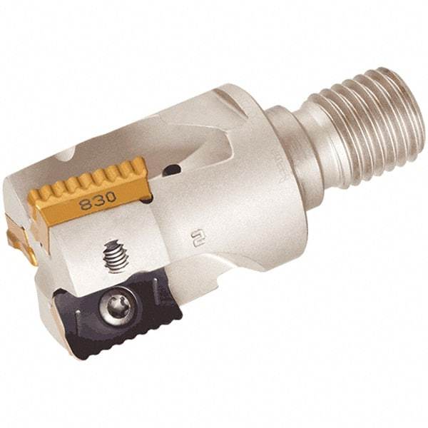 Iscar - 40mm Cut Diam, 18mm Max Depth of Cut, 65mm OAL, Indexable Square Shoulder End Mill - P290 AC.T 1806.. Inserts, M16 Modular Connection, 0° Lead Angle, Through Coolant, Series FlexFit, MillShred - Eagle Tool & Supply