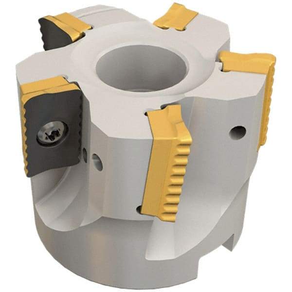 Iscar - 4 Inserts, 40mm Cut Diam, 16mm Arbor Diam, 18mm Max Depth of Cut, Indexable Square-Shoulder Face Mill - 0° Lead Angle, 40mm High, P290 AC.T 1806.. Insert Compatibility, Through Coolant, Series MillShred - Eagle Tool & Supply
