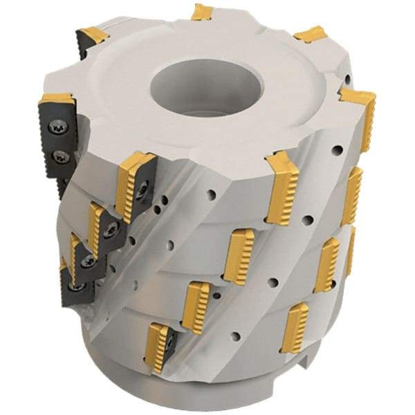 Iscar - 20 Inserts, 63mm Cut Diam, 27mm Arbor Diam, 71mm Max Depth of Cut, Indexable Square-Shoulder Face Mill - 0° Lead Angle, 100mm High, P290 AC.T 1806.. Insert Compatibility, Through Coolant, Series MillShred - Eagle Tool & Supply