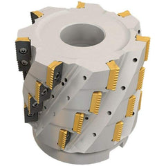 Iscar - 20 Inserts, 63mm Cut Diam, 27mm Arbor Diam, 71mm Max Depth of Cut, Indexable Square-Shoulder Face Mill - 0° Lead Angle, 100mm High, P290 AC.T 1806.. Insert Compatibility, Through Coolant, Series MillShred - Eagle Tool & Supply