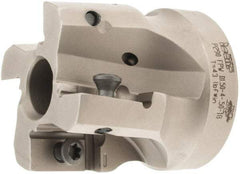 Iscar - 4 Inserts, 1-1/2" Cut Diam, 1/2" Arbor Diam, 0.708" Max Depth of Cut, Indexable Square-Shoulder Face Mill - 0° Lead Angle, 1.57" High, P290 AC.T 1806.. Insert Compatibility, Through Coolant, Series MillShred - Eagle Tool & Supply