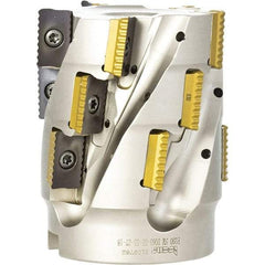 Iscar - 8 Inserts, 2" Cut Diam, 3/4" Arbor Diam, 1.4" Max Depth of Cut, Indexable Square-Shoulder Face Mill - 0° Lead Angle, 2.56" High, P290 AC.T 1806.. Insert Compatibility, Through Coolant, Series MillShred - Eagle Tool & Supply