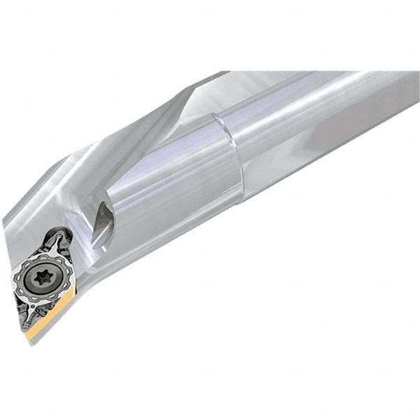 Iscar - PWXO, Left Hand Cut, 18.5° Lead Angle, 32mm Shank Height x 32mm Shank Width, Negative Rake Indexable Turning Toolholder - 170mm OAL, WOMG 1007-IQ Insert Compatibility, Series DoveIQTurn, FeedTurn - Eagle Tool & Supply