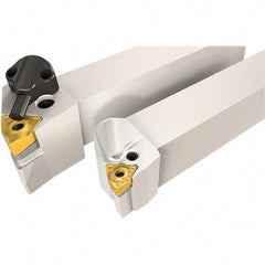 Iscar - PCLN, Right Hand Cut, 95° Lead Angle, 1-1/4" Shank Height x 1-1/4" Shank Width, Negative Rake Indexable Turning Toolholder - 6" OAL, CN.. Insert Compatibility, Series Heliturn LD, JetHPLine - Eagle Tool & Supply