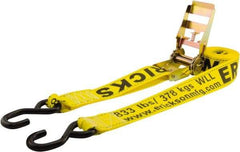 Erickson Manufacturing - 15' Long x 2" Wide, 2,500 Lb Basket Capacity, Polyester & Steel Web Sling - Yellow - Eagle Tool & Supply