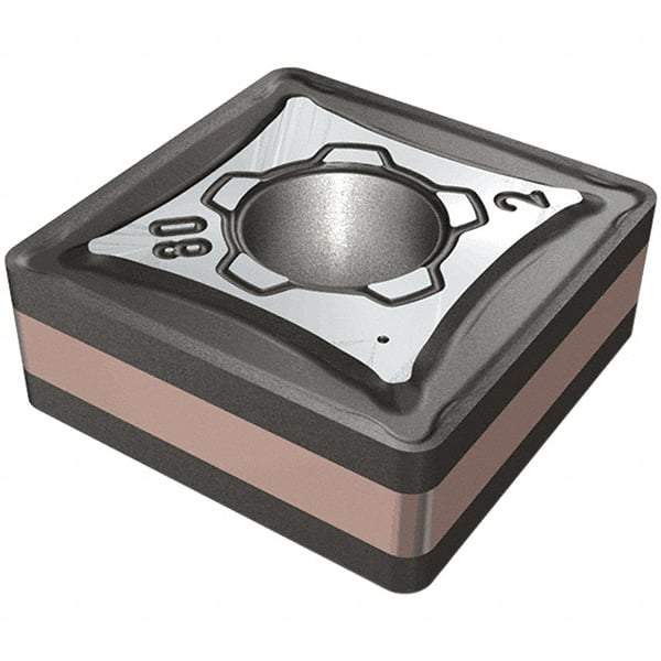 Iscar - SNMG432 M3M Grade IC807 Carbide Turning Insert - TiAlN/TiN Finish, 90° Square, 12.7mm Inscr Circle, 4.76mm Thick, 0.8mm Corner Radius - Eagle Tool & Supply