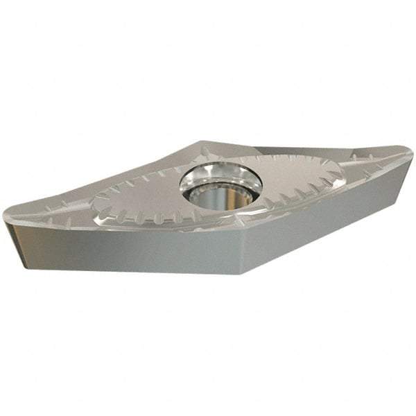 Iscar - VCGT220508 AF Grade IC20 Carbide Turning Insert - Uncoated, 35° Diamond, 1/2" Inscr Circle, 7/32" Thick, 1/32" Corner Radius - Eagle Tool & Supply