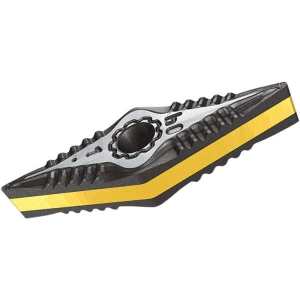 Iscar - VNMG331 M3M Grade IC830 Carbide Turning Insert - TiAlN/AlTiN/TiN Finish, 35° Diamond, 9.52mm Inscr Circle, 4.76mm Thick, 0.4mm Corner Radius - Eagle Tool & Supply