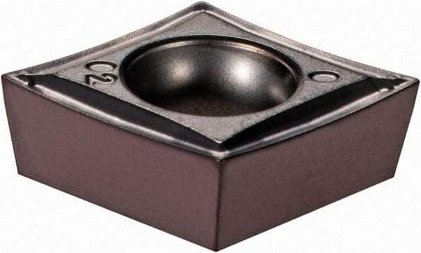 Iscar - CCMT3-0 SM Grade IC806 Carbide Turning Insert - TiAlN Finish, 80° Diamond, 3/8" Inscr Circle, 5/32" Thick, 0.008" Corner Radius - Eagle Tool & Supply