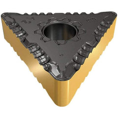 Iscar - TNMG331 F3P Grade IC8250 Carbide Turning Insert - TiCN/Al2O3/TiN Finish, 60° Triangle, 3/8" Inscr Circle, 3/16" Thick, 1/64" Corner Radius - Eagle Tool & Supply