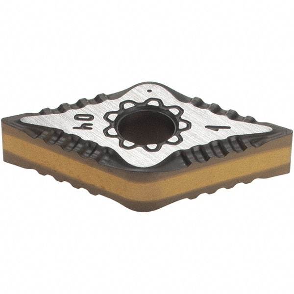 Iscar - DNMG431 F3P Grade IC8150 Carbide Turning Insert - TiCN/Al2O3/TiCN/TiN Finish, 55° Diamond, 1/2" Inscr Circle, 3/16" Thick, 1/64" Corner Radius - Eagle Tool & Supply