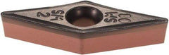 Iscar - VCMT332 SM Grade IC6025 Carbide Turning Insert - TiCN/Al2O3/TiN Finish, 35° Diamond, 3/8" Inscr Circle, 3/16" Thick, 1/32" Corner Radius - Eagle Tool & Supply